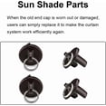 thumbnail image 3 of TopHomer 4PCS Outdoor Blinds Replacement Parts End Cap Replacement Shade Parts End Cap Replacement Parts Roller Shutter Accessories, Brown, 3 of 8