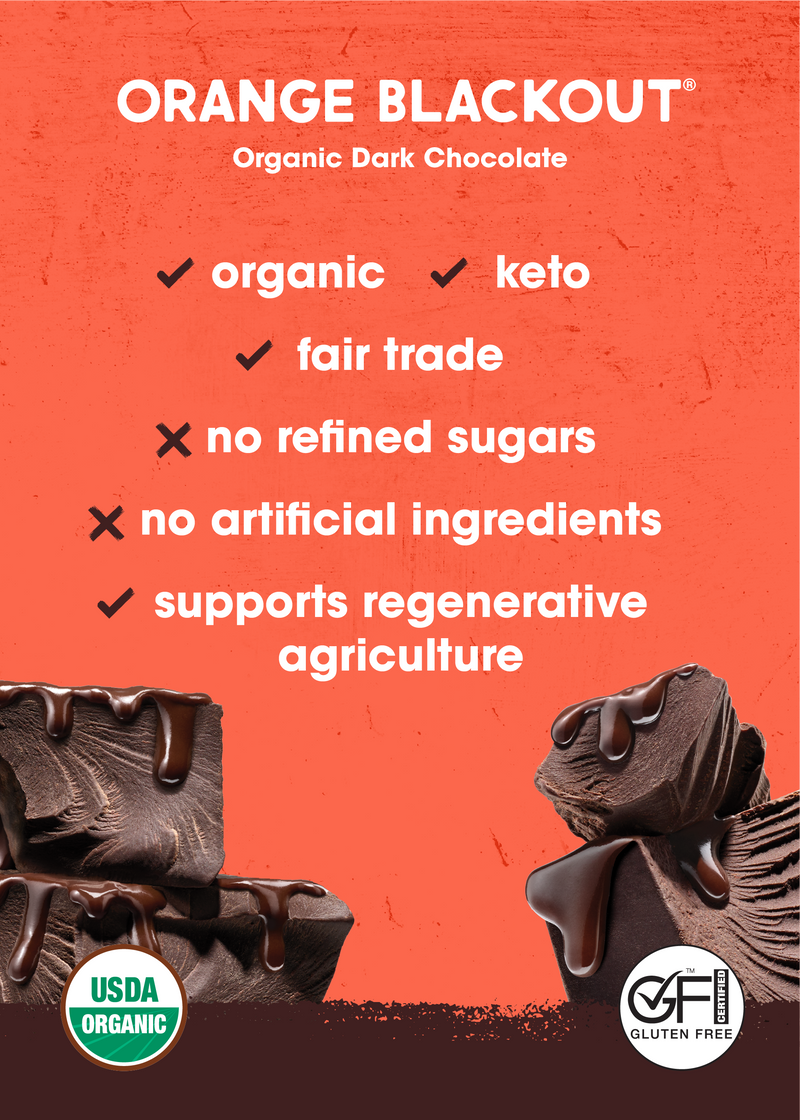 (Pack of 12), Alter Eco Orange Blackout Organic Dark Chocolate, 2.65 oz