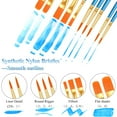 thumbnail image 2 of 20 Pcs Paint Brushes, Paint Brush Set, Paint Brushes for Acrylic Painting, Watercolor Brushes, Acrylic Paint Brushes for Acrylic Oil Watercolor, Miniature Detailing, and Rock Painting, 2 of 7