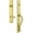Lifetime Brass, variant on Grandeur 849891 Carre Solid Brass Rose Left Handed Dummy "S" Grip Handleset - Grey