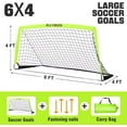 thumbnail image 6 of RUNBOW 6x4 ft Portable Kids Soccer Goal for Backyard Practice Soccer Net with Carry Bag, 6 of 7