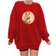 thumbnail image 1 of ICHUANYI Liquidación Moda de mujer Otoño Impreso Blusa suelta de manga larga Cuello redondo Casual Pullover Tops Sweatershirt ICHUANYI WER202308171115, 1 of 3