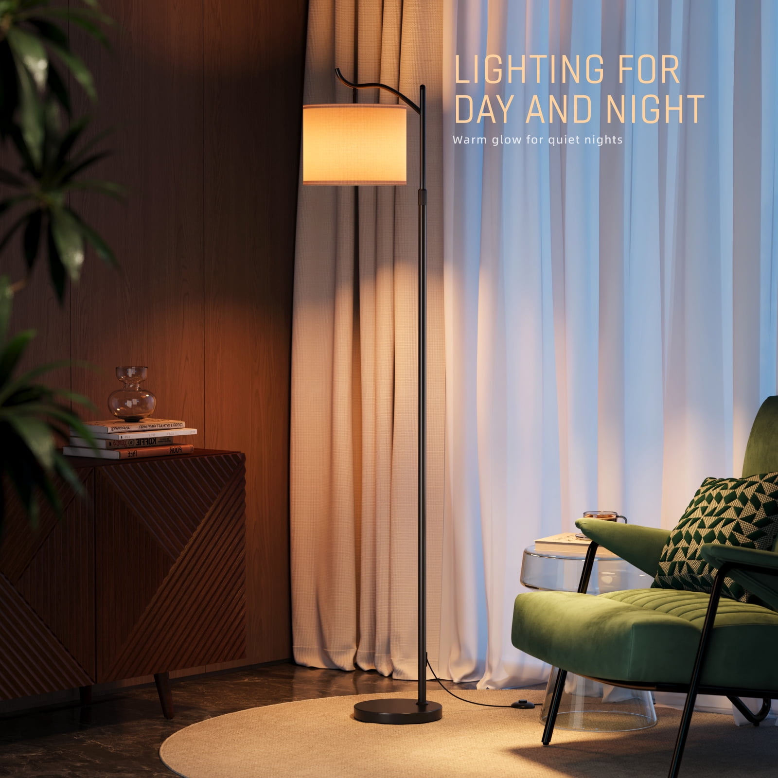 Fenbeli Smart Floor Lamp for Living Room Bedroom, RGB LED Floor Lamp with Remote & App, Dimmable Tall Standing Lamp, Adjustable Modern Reading Lamp