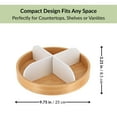 thumbnail image 3 of Rotating Bathroom Organizer with 4 Compartments - Bamboo Base White Finish, 3 of 7