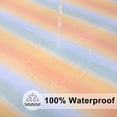 thumbnail image 3 of muroi Round Fitted Tablecloth with Elastic Edge, 100% Waterproof Oil Proof Plastic Table Cover, Vinyl Flannel Backed Tablecloth Fits 36"-44" Round Tables for Dinner, Outdoor, Picnic, Lemon, 3 of 6