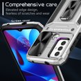 thumbnail image 4 of For Motorola Moto G Power 2022 Case Heavy Duty with Camera Cover, Build in Kickstand & Magnetic Car, Military Grade Armor Protection Cover,Sturdy Rugged Shockproof Case, Silver, 4 of 10