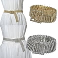 thumbnail image 2 of Sonducket Lentejuelas brillantes cinturón de cintura cinturones brillantes vestido Correa estirable pretina decoración de ropa vestidor para fiesta Ropa, zapatos y accesorios Miscelánea Plata Sonducket AP013219-04, 2 of 6