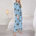 thumbnail image 4 of Junzan Corgi Dog Print Womens Pajama Sets,Long Sleeve Button Down For Women Pjs 2 Piece, 4 of 9