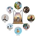thumbnail image 6 of Fuzoiu Wildlife Protection Print Drawstring Backpack for Gym, Travel, Yoga,Sports Sackpack String Bag for Women Men-Small, 6 of 6