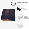 thumbnail image 3 of Susaid Gold Black Glitter Print Men's Mesh Boxer Briefs Cooling Breathable Sports Underwear Wide Waistband Boxer Briefs W/Fly-XX-Large, 3 of 5