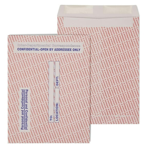 487513 Personal & Confidential Inter-Departmental Envelopes 10-Inch x 13-Inch 100/BX