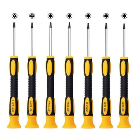 7Pcs Torx Screwdriver Set with T3 T4 T5 T6 T7 T8 T10 Security Magnetic Screwdrivers, Precision Repair Tool Kit for Electronics, Watch, Computer