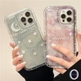 thumbnail image 2 of Funda De Teléfono De Pareja Compatible Con iPhone 8Plus 7Plus X XR 6Plus 11 Pro Max XS 11 13 12 14 Gradient Stars Moon Fantasy Cielo Estrellado Suave Tpu Airbag A Prueba De Golpes, 2 of 3