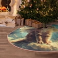 thumbnail image 5 of Bingfone Christmas Tree Skirt Mat Christmas Decoration Interior 30" -Sunshine Cloud Cute Cat, 5 of 6