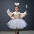 thumbnail image 2 of Hicidod Toddler Tutu Dress Flower Girl Dresses Casual Party Tulle Sundress Angel Cosplay Stage Performance Masquerade Ball Gowns, 2 of 6