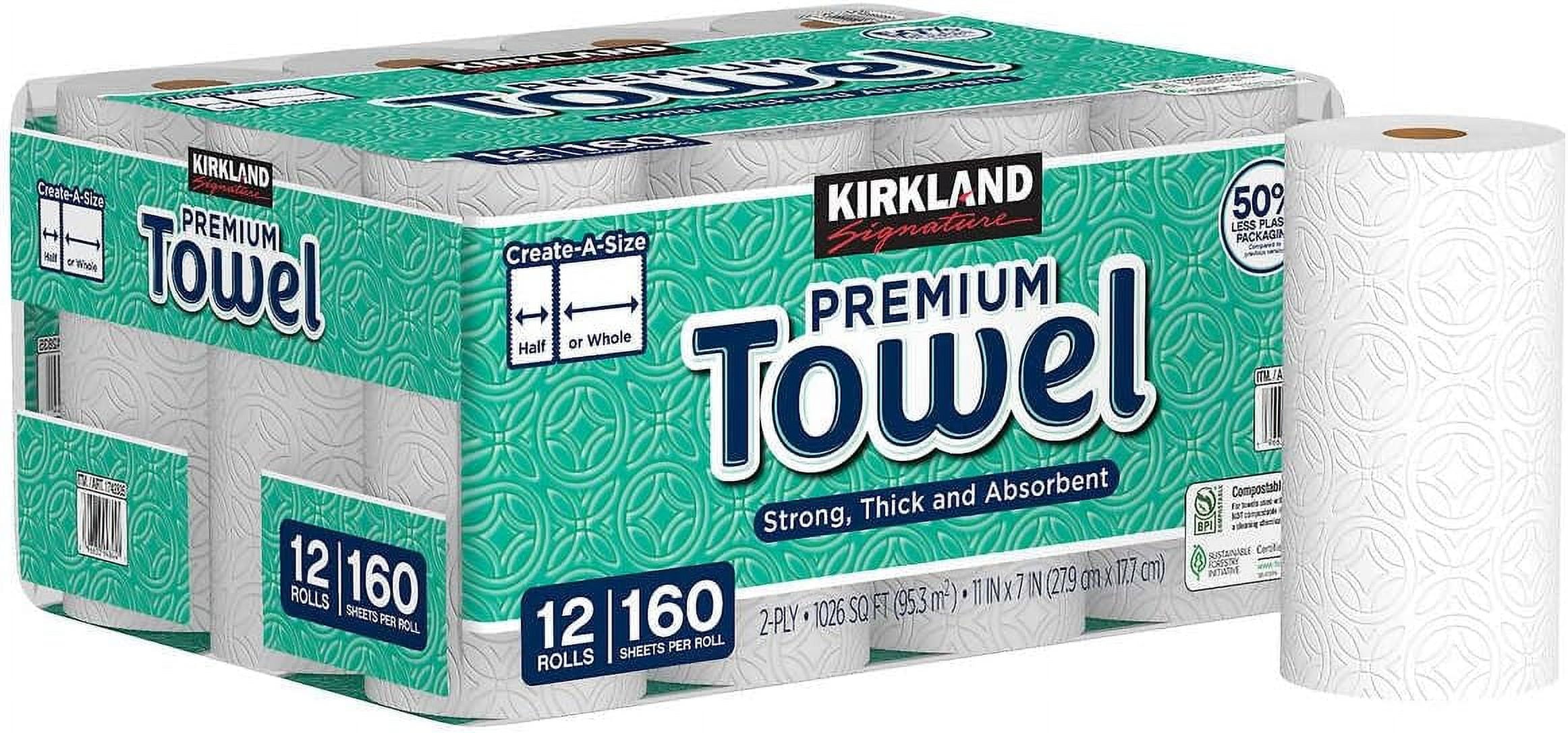 Signature Paper Towels, 2-Ply, 160 Sheets, 12 Count，Signature Paper Towels, 2-Ply, 160 Sheets, 12 Count