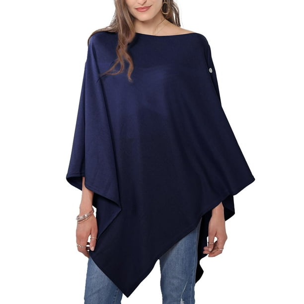 Capa tipo poncho de punto suave para señorita Shorthair, 100 cm, con forma de chal