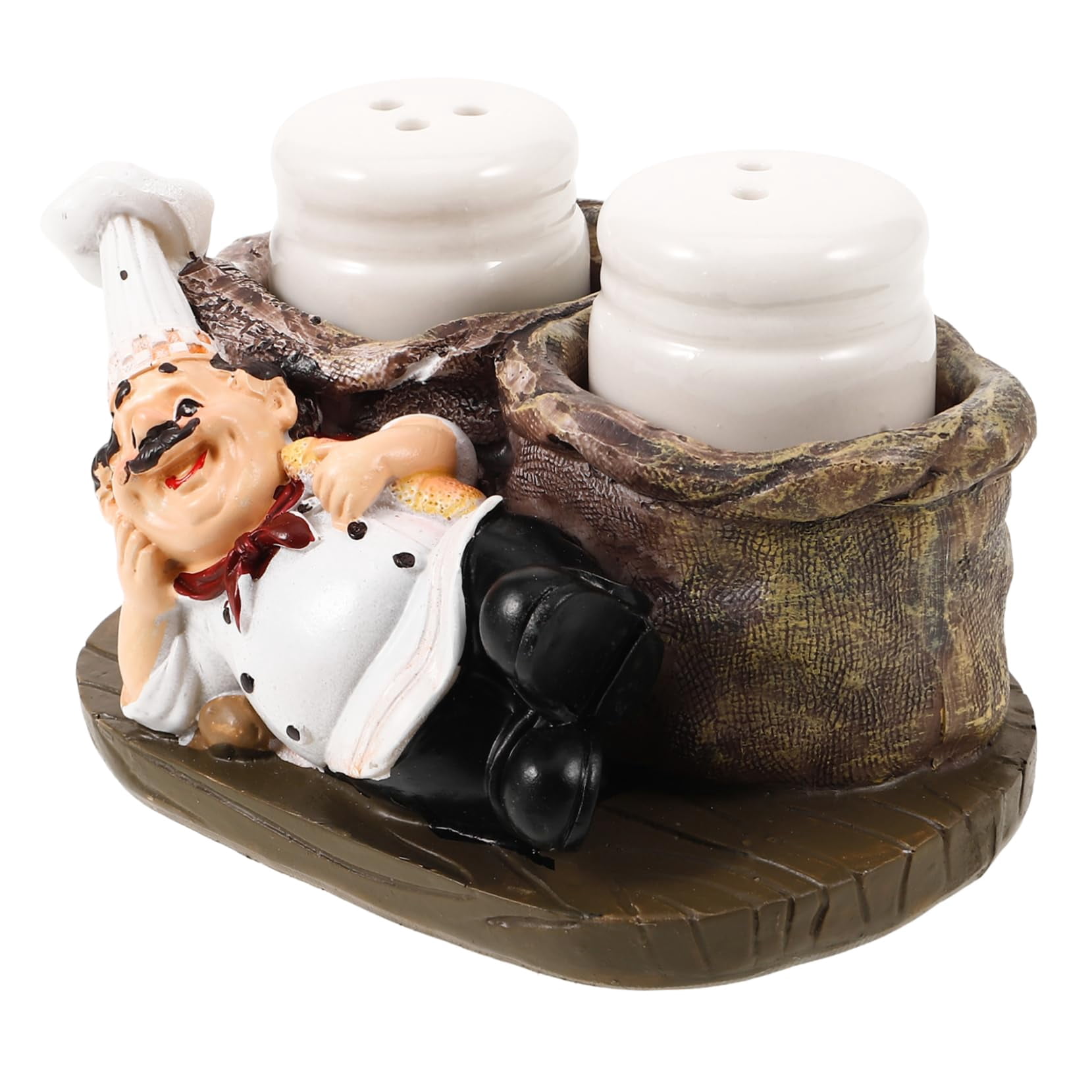 NEFSO Statue Chef Porte-vin Décoratif Résine Gobelet Cintre
