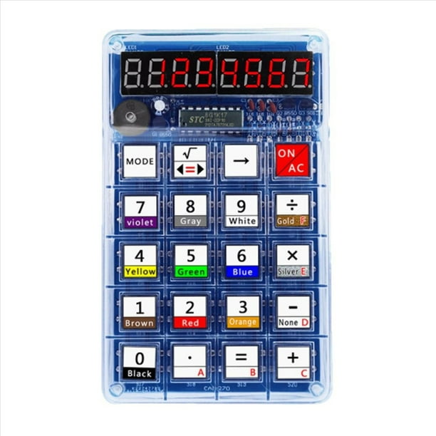 Kit de Calculadora DIY, Calculadora con Pantalla LED, Fabricación Electrónica con Baterías para Aprender A Soldar, Práctica de Ensamblaje A