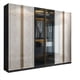 thumbnail image 4 of Light luxury glass door wardrobe, household bedroom, modern and simple wooden flat open wardrobe, 345668 door large wardrobe My Lux Decor Round, 4 of 5