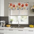thumbnail image 4 of 2 Pack Valances for Window, Retro Floral Short Curtains for Kitchen Bedroom Living Room, Red Yellow Tulips Barm Doors Farmhouse Wooden Rod Pocket Small Window Treatment Valance Drapes 42 x 18 Inch, 4 of 8