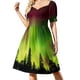 thumbnail image 1 of Vestido de manga corta Aurora Borealis Northern Lights vestidos con mangas largas ropa de verano, 1 of 7