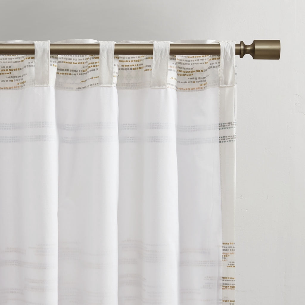 Cotton Printed Curtain Panel With Tassel Trim and Lining (Only 1 Pc Panel)