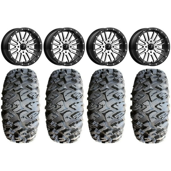MSA Brute Beadlock 18" ATV Wheels 33" MotoClaw Tires Sportsman RZR Ranger