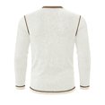 thumbnail image 4 of Henley Shirts for Men Ribbed Knit Long Sleeve Shirts Muscle Casual Loose Fit Color Block Trendy Fall Basic Top Lightweight Dressy Work Office Tees Business Pullovers, 4 of 6