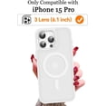 thumbnail image 2 of Magnetic for iPhone 15 Pro Case Compatible with MagSafe,[Military Grade Protection] Magnetic Phone Case Translucent Matte Anti-Scratch Shockproof Protective Case Cover Pink, 2 of 17