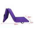 thumbnail image 4 of Estera de Ejercicio Plegable de Tres Pliegues Almohadilla de Protección Del Piso Gimnasio Estera de Plegable para Entrenamiento de Es Tela Oxford morada, 4 of 8