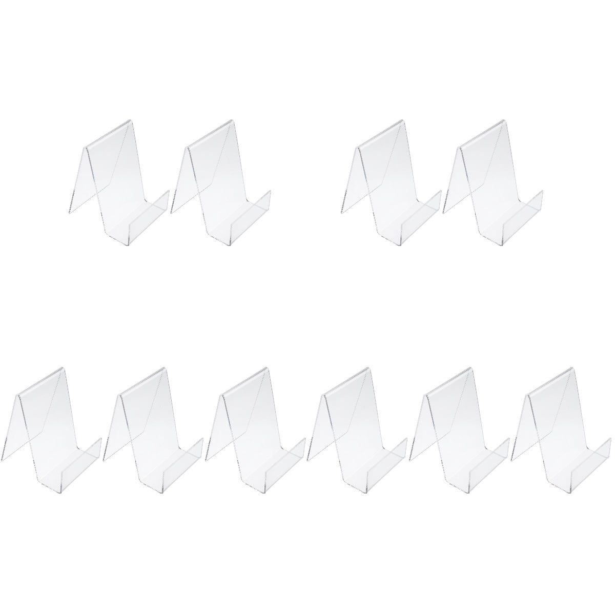 Bestonzon 10 pcs Book Display Stand Desktop Book Holder Transparent