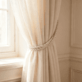 thumbnail image 4 of KFUIRDE 2Pcs Rope Curtain Tiebacks, Farmhouse Tassel Tie Backs for Window Curtains, Decorative Cord Buckle Drapery Holdbacks, Rustic Window Accessory, A, 4 of 7