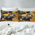 thumbnail image 4 of Erosebridal Construction Truck Sheet Set Twin, Yellow Tractor Bedding Sets Twin Size, Cartoon Car Decor 3pcs, 4 of 7