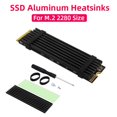 thumbnail image 2 of M.2 SSD Heatsink Aluminum Radiator Solid State Drives Cooler Silicone Thermal Pad For NVME NGFF M2 2280 PCI-E SSD Raspberry Pi 5 black 3mm, 2 of 6