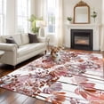 thumbnail image 2 of 5'x7' Area Rugs, Red Onion Flowers Indoor Outdoor Area Rug for Living Room Bedroom, Spring Watercolor Dandelion Floral Plants Washable Bathroom Rugs Kitchen Floor Carpet Mats Home Decor Aesthetic, 2 of 8