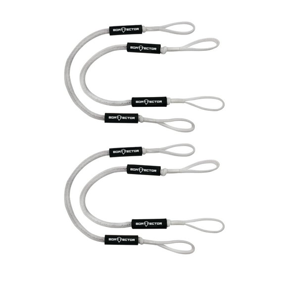 Extreme Max 3006.3252 BoatTector Bungee Dock Line Value 4-Pack - 5', White