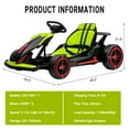 thumbnail image 3 of TROPOW Go Kart,for Kids, 24V Drift Kart with 2X200W Strong Motor, 7AH Big Battery, Electric Pedals, Electric Go Kart Outdoor Race Toy,Christmas Gift for Kids,Green, 3 of 10