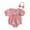 Pink, variant on Musuos Baby Girl 2Pcs Summer Outfits, 3M 6M 12M 18M Short Puff Sleeve Plaid Print Romper with Bow Headband Set Cute Clothing