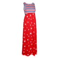 thumbnail image 1 of Maxi vestido sin mangas de con estampado de estrellas y rayas de EE. UU. para mujer con bolsillo SG Zulema  maxi vestido con bolsillo, 1 of 8