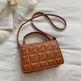 thumbnail image 4 of Bolsa Bolso de hombro geométrico de cuero vintage para mujer Mini bolsos cruzados (marrón) JShteea Para Estrenar, 4 of 6