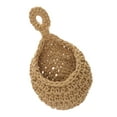 thumbnail image 5 of EXHUMKY 1Pack Khaki Round Wall Hanging Cotton Rope Plant Storage Basket, 5 of 6