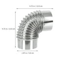 thumbnail image 4 of Conduit de Cheminée de Poêle Tuyau de Fumée en Acier Inoxydable Conduit de Poêle Coude Tuyau d'Échappement, 4 of 5