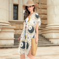 thumbnail image 3 of Beach Vacation Clothes Kimono Cardigan Loose Swimsuit Cover Up for Women Cute Moon and Stars L, 3 of 6