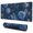 Blue, variant on Dark Botanical Art Print Large Mouse Pad, Keyboard & Mouse Desk Mat for Home Office, Laptop Work, Gaming & Desktop Decor, 31.5 x 11.8 in