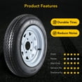 thumbnail image 3 of 4.8-12 Trailer Tires on 12" Rims - 6 Ply Load Range C, White Spoke Set of 2 Wheels, 3 of 4