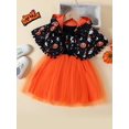 thumbnail image 2 of Vestido De Halloween Para Niñas Pequeñas, Vestido Sin Mangas Con Estampado De Letras Y Capucha Con Estampado De Calabaza, Conjunto De Disfraces De 2 Uds, 2 of 4