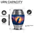 thumbnail image 2 of Yatskia Moonlight Blue Parrot Mini Memorial Keepsake Urn for Ashes for Women, Small Funeral Urn for Adult Ash, Little Cremation Burial Urns for Human Ashes Adult Man, (Monar Pack of 1, 3 Inch), 2 of 8