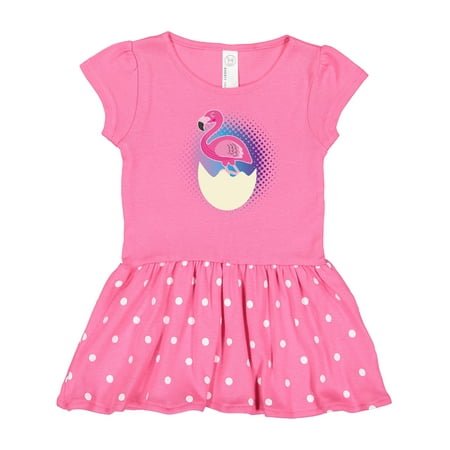 

Inktastic Easter for Girls Flamingo Egg Hatching Gift Baby Girl Dress