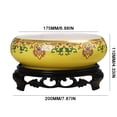 thumbnail image 3 of Maceta de cerámica china para interior con soporte, para bonsái hidropónico, para oficina, jardín, interior y exterior., 3 of 6